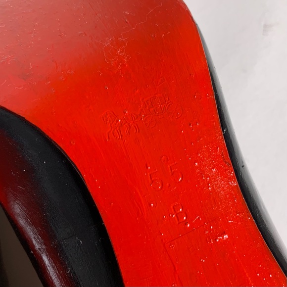 Coach Black Lauri Pointed Toe Red Bottom Heels 5.5 - Picture 9 of 10